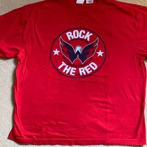Washington Capitols hockey “Rock The Red” 100% cotton logo tee Size XL